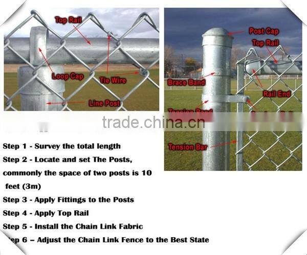 high quality 9 guage chain link fence for sale / galvanized chain link fence price