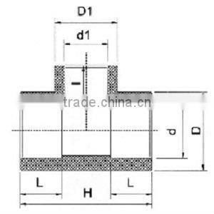 Water Feeding PPR Reducing Tee /PPR Tee/pipe tee