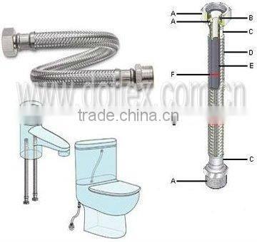 Doflex 2015 new fashion Stainless Steel 304 Flexible Braided Hose 1/2 inch x M10x1