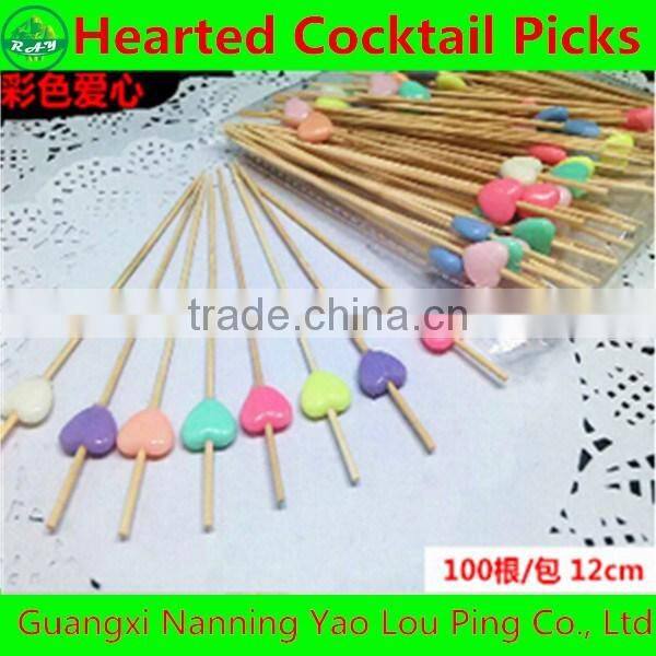Food Grade Wood Bamboo Fruit Decors Toothpicks