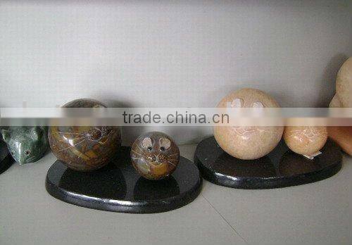 Double mouse marble stone sculpture