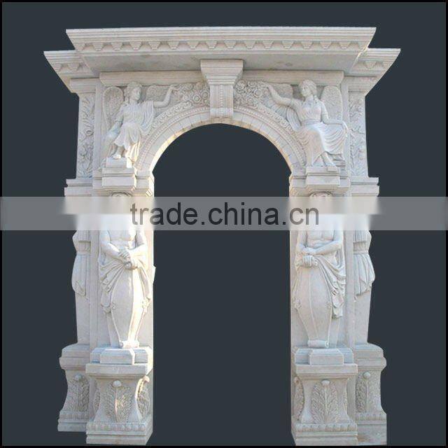 Hand Carved Stone Door Frame for Home Decoration