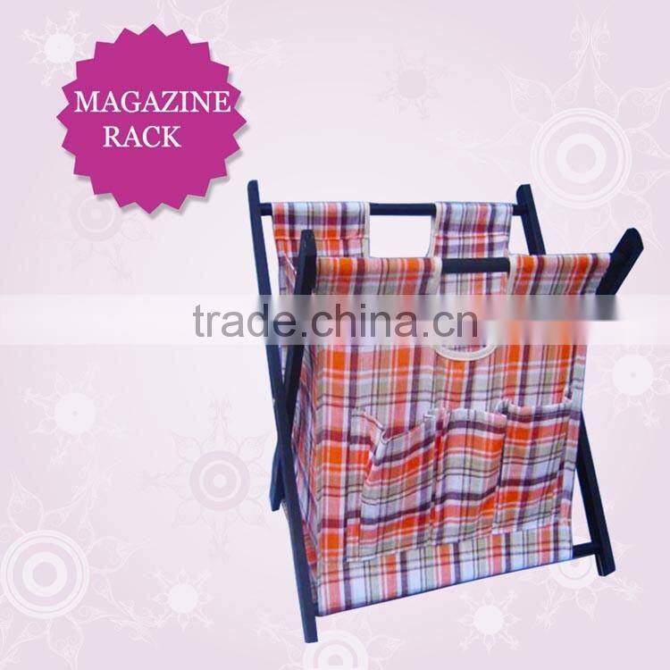 Wholesale paulownia wooden magazine rack, antique wooden newspaper rack