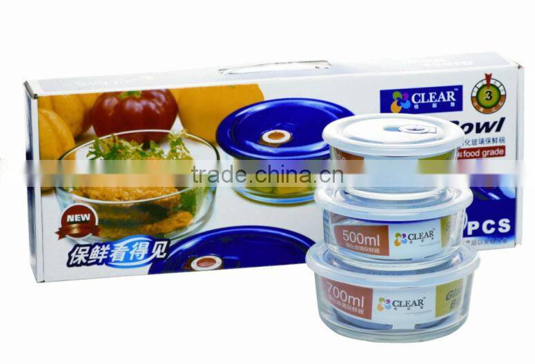 Wholesales tempered clear glass bowl
