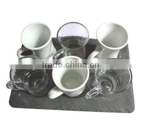natural custom slate placemats and coasters for drinking wine glass