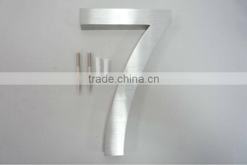 Stainless steel house number with 155mm height