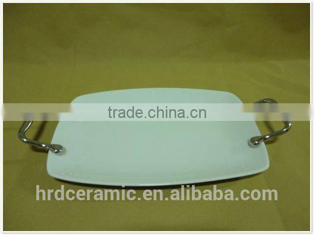 japanese&korean style stock ceramic plate with handle