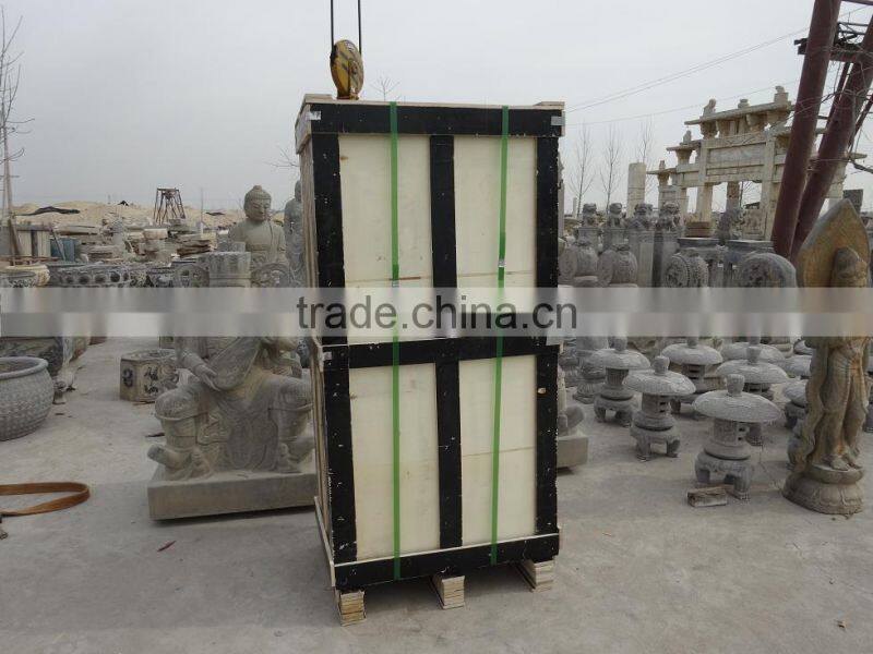 Large Hand Carved Antique stone terracotta warriors statue