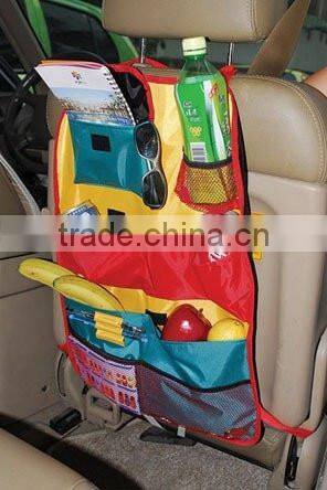 40*58CM 600D colorful hanging car back seat organizer for kids