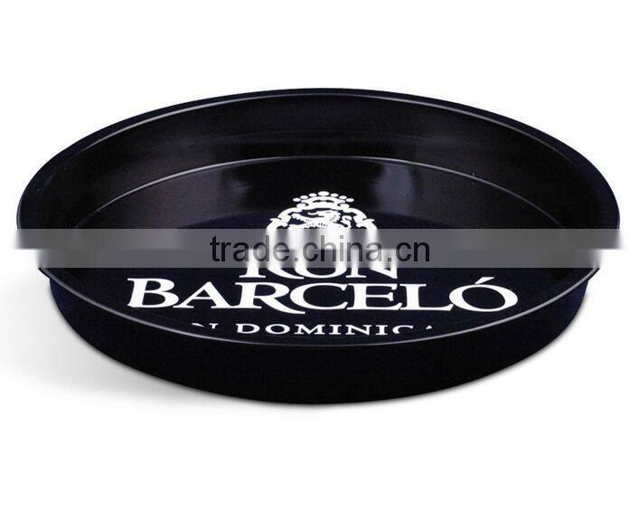 bar Serving tray tin tray round tray black tray