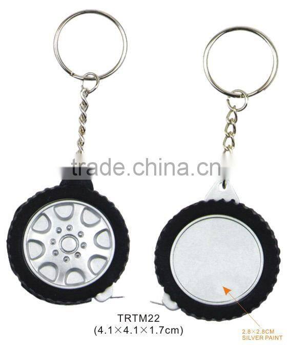 Creative Fashion Tape Measure Keychain/Tire Type Key Chain Ring