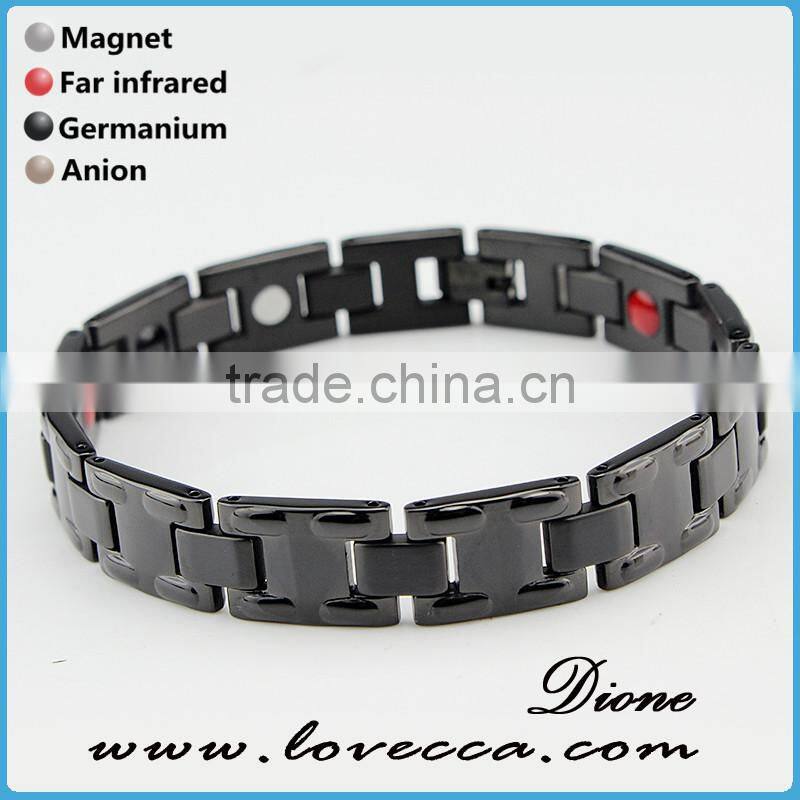 factory wholesale stainless steel mens health bio magnetic energy bracelet