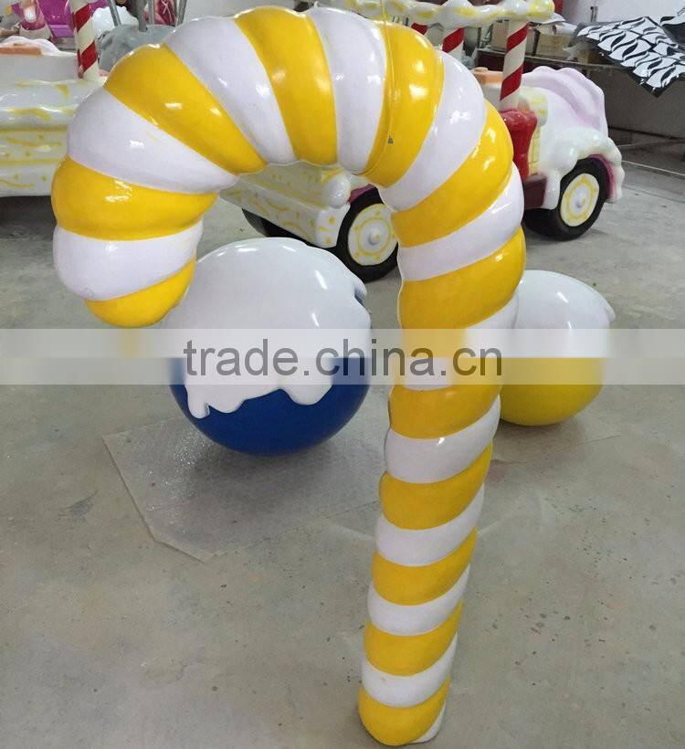 Outdoor fiberglass cane decoration