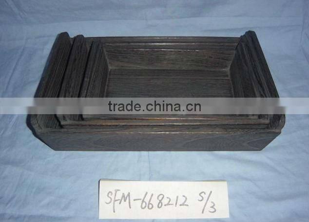 Silver&Golden painted wood serving tray