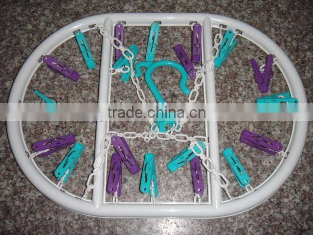 plastic Hanging Clothes Socks Bra Underwear Drying Hanger Rack clip