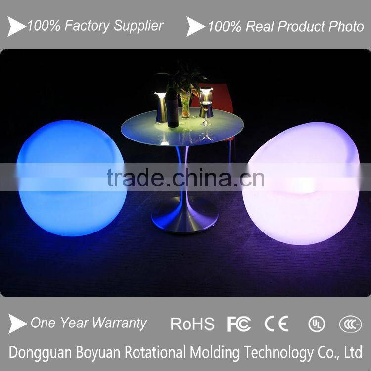 Plastic led chair/led furniture/long led sofa with leather
