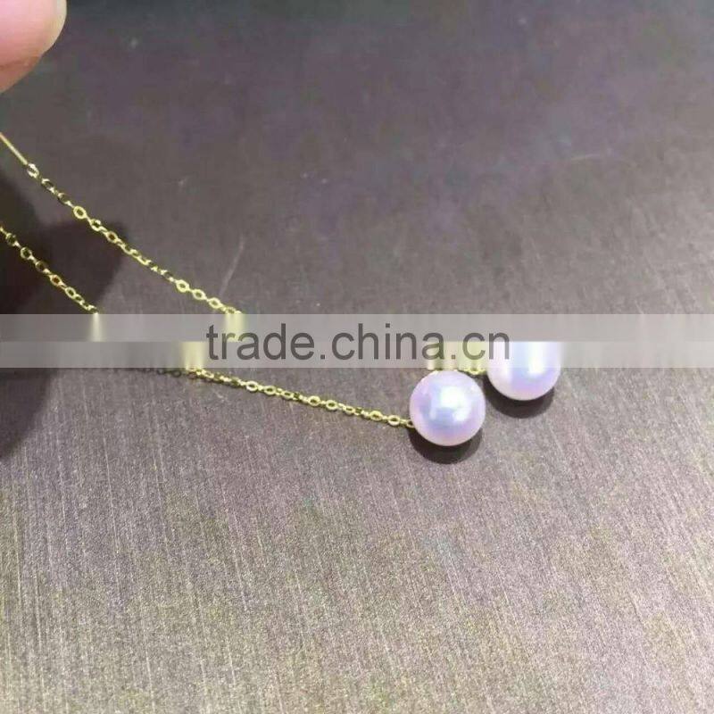 latest 5-5.5mm white Akoya pearls14k gold earring designs