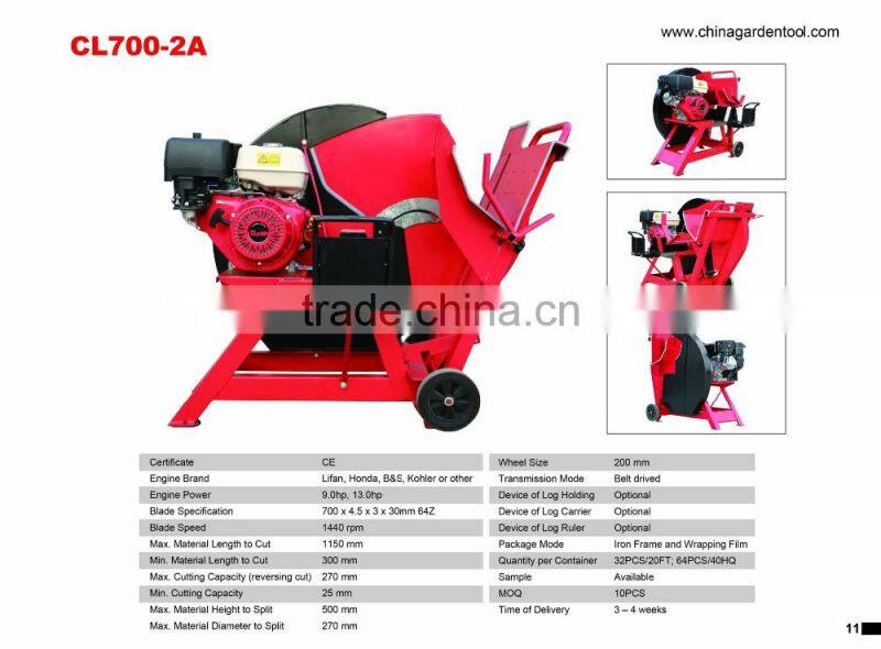 petrol engine wood saw, circular wood saw, horizontal wood saw, 700mm wood saw