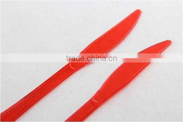 8.5" PS black, red or clear disposable plastic serving fork