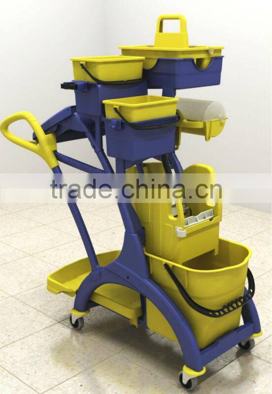 mop cleaning bucket wringer trolley