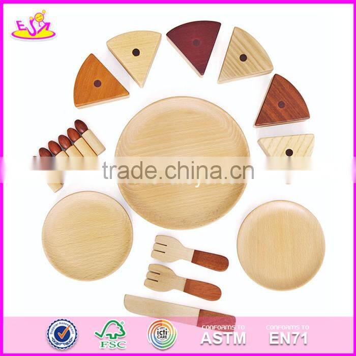 2017 New design simulation kids natural wooden birthday cake toy W10B180