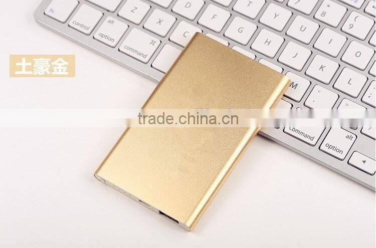 Customized 4000mAh Real Capacity Super Ultra Slim Flat Power Bank