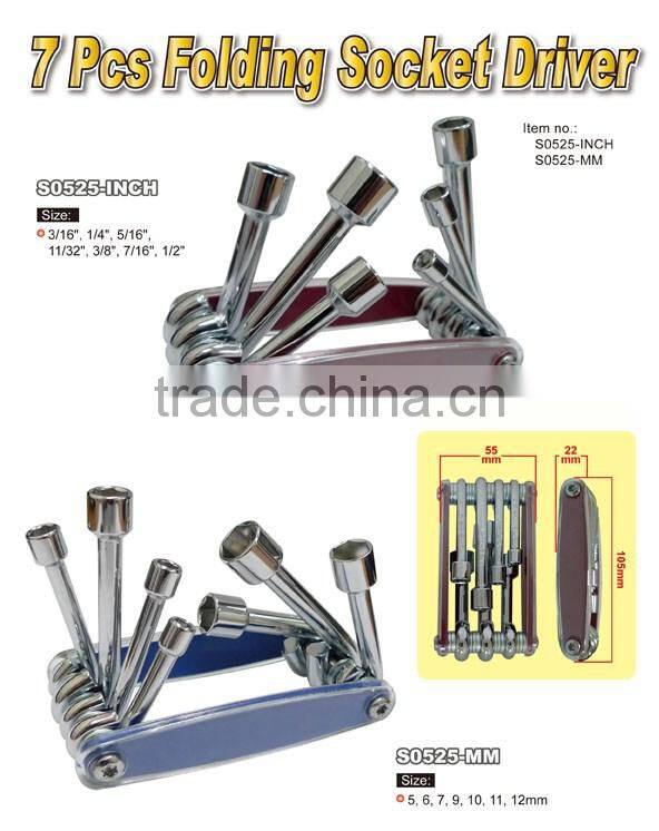 7 Pcs Folding Socket Driver