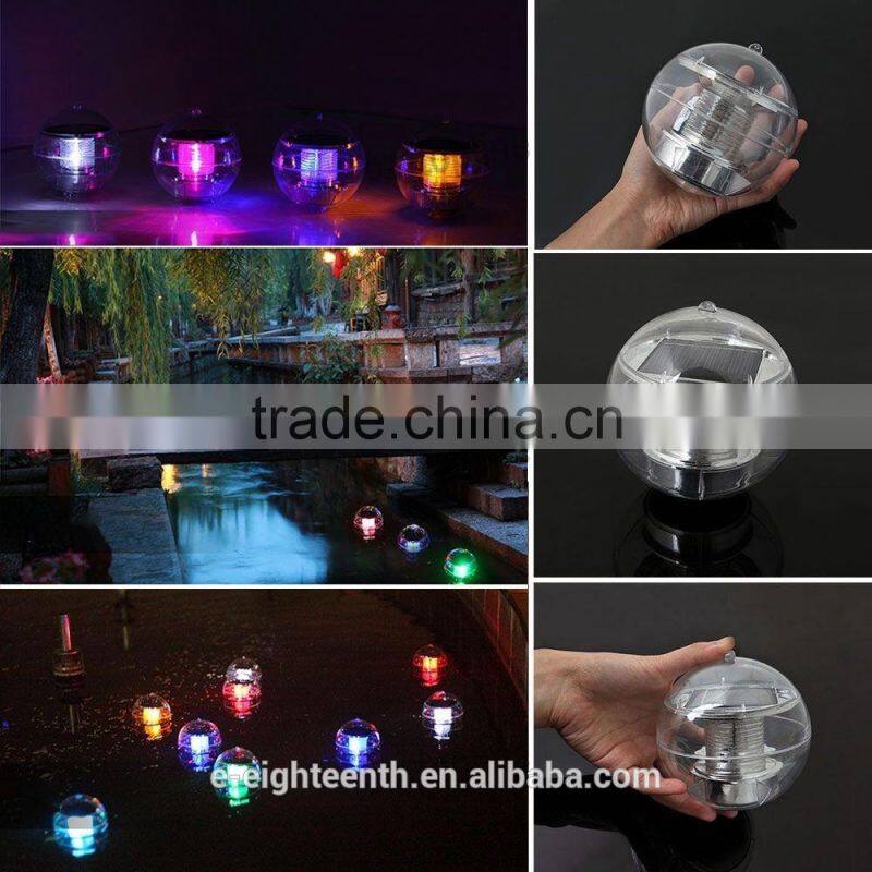 new arrival colorful Solar 7 Color Floating Multi LED Light Water Swimming Pool Ball