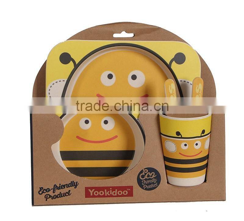 Bamboo Fiber Baby Tableware Set 5-piece