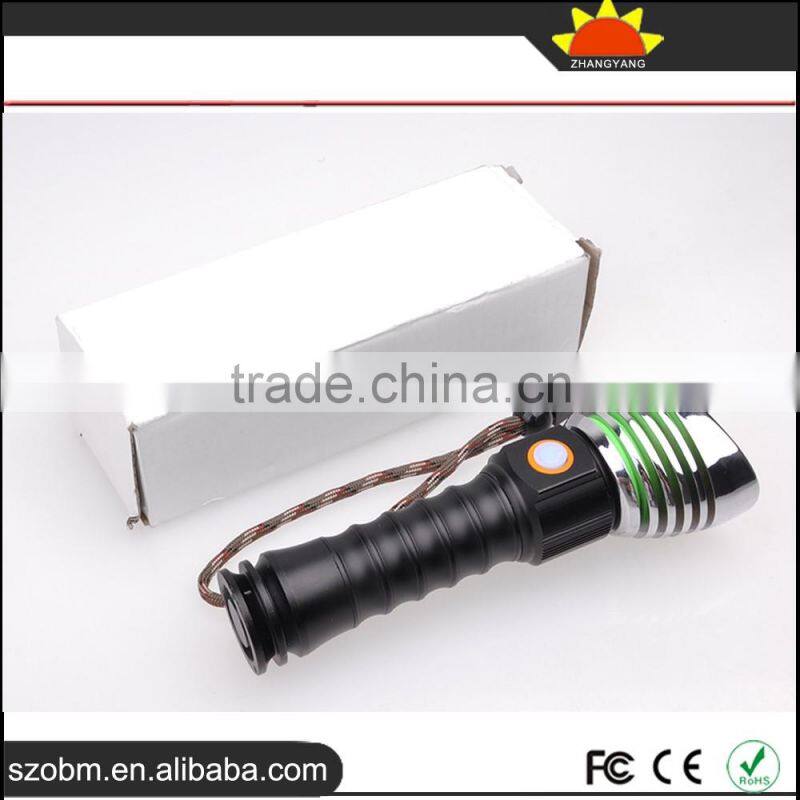 2016 latest OEM XML-T6 3 mode 1000 lumens focus adjustable LED flashlight