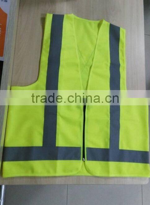 High quality safety reflective vest with gernal or advanced class tape for Chile market in different weight
