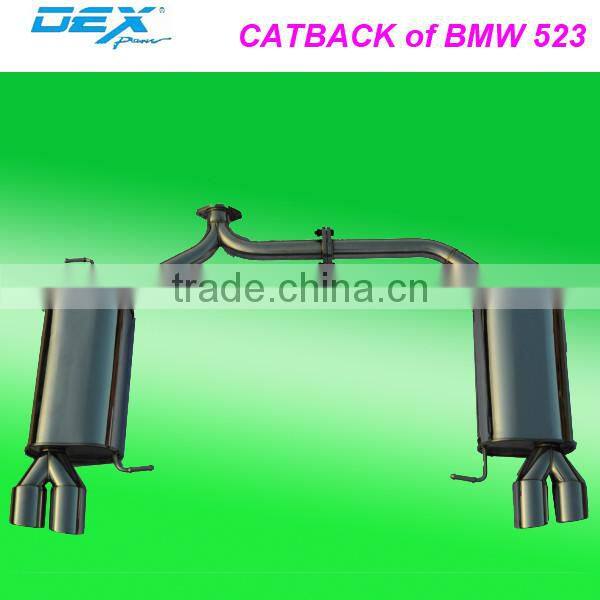 stainless steel auto catback exhaust system for bmw 523
