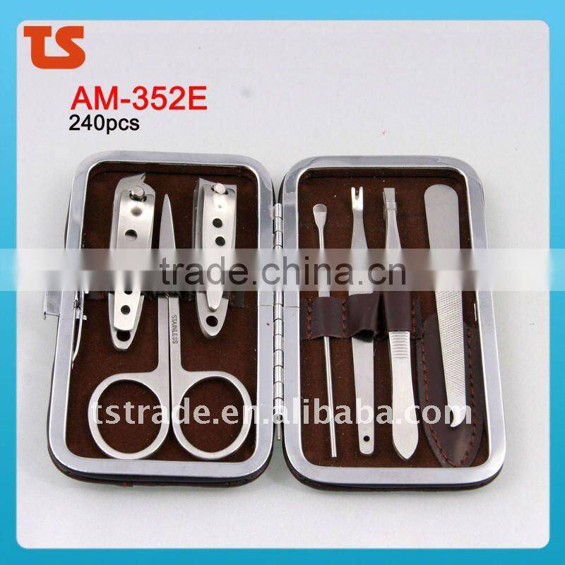 7PC Cheap stainless nail manicure set tools AM-354E