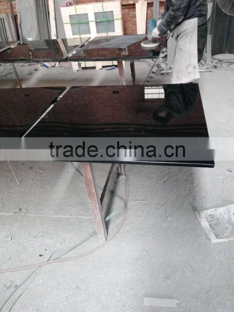 High Polished edges Black Granite Panels & Hearths