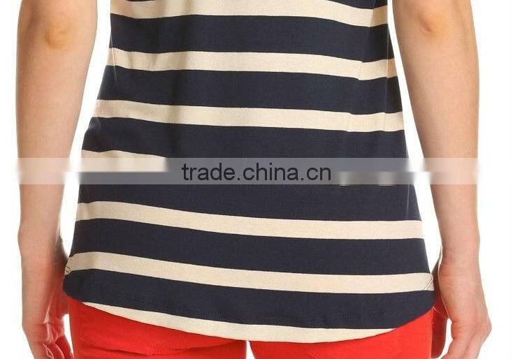 Women's Stripe Racer Back Tank With Side Panels