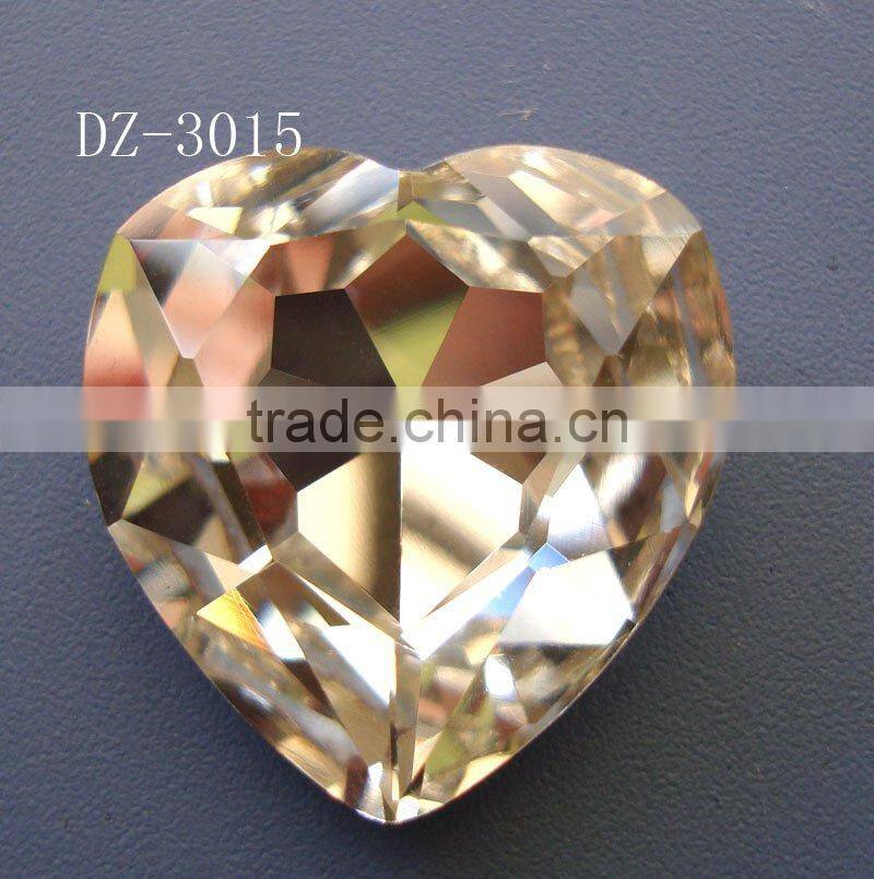 heart shape crystal fancy stone
