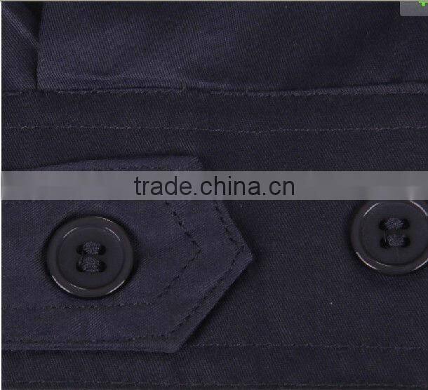 men's dark blue short sleeve cotton quality coverall_workwear SLW031