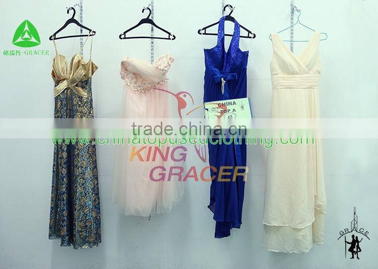 Cheap Italy style Party Evening Wedding Dress Free Used Clothes,container of used clothes