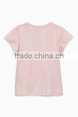 Short sleeves Knitting cotton summer tops for baby girls Designer western tops Images of baby casual tops