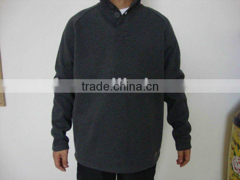 2012 fashion stylish college flat rib wholesale crewneck mens sweatshirts winter baseball mens jackets with button for man