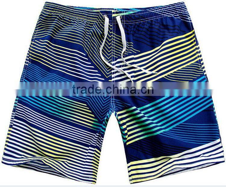 "Coconut trees and people" printed sarong beachwear for man