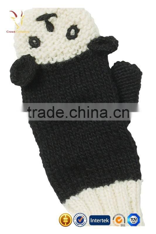Cute Design Animal Hat Scarf Glove set,Baby Beanie hat with Panda Design