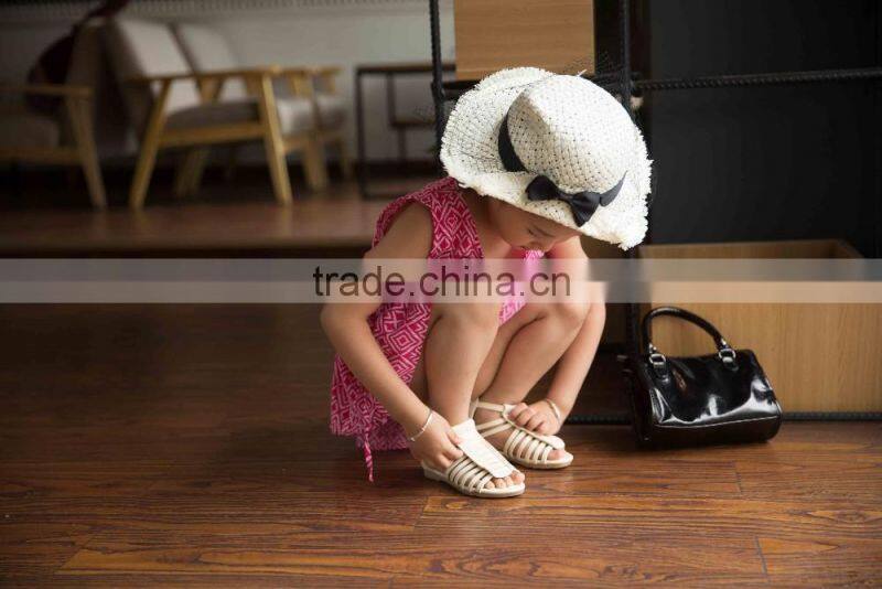 COOL KID ZONE 2016 summer children girl print V neck chiffon short sleeveless dresses design girl dress