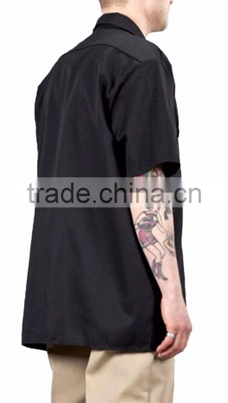 Occupational Workwear Polyester Cotton Men's Long Sleeve working uniforms Shirt for food industry