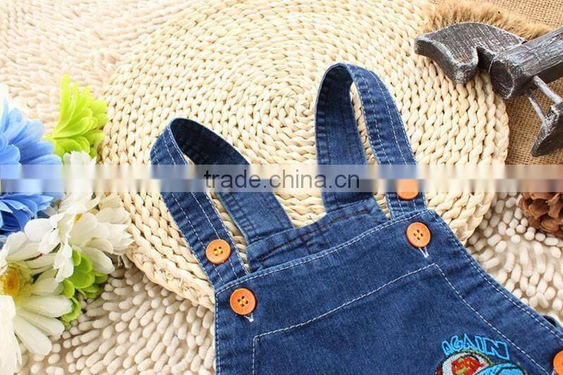 Little Kids Fashion Baby Pants Children Denim Short Overalls Kids Strap Jeans Pants