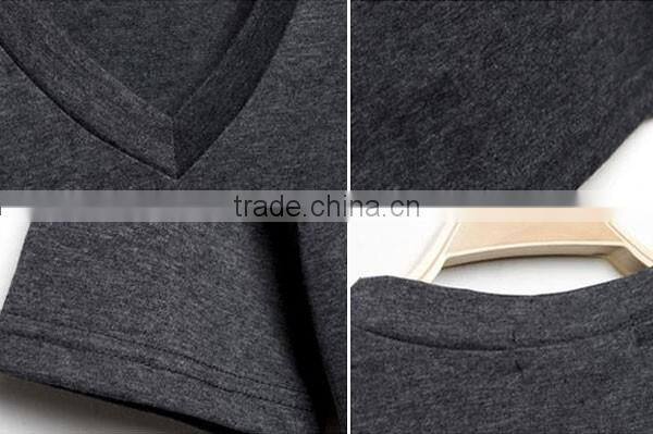 bulk wholesale Men's V-Neck Short Sleeve T-Shirt Slim Basic Tee Top Plain T Shirts For Printing