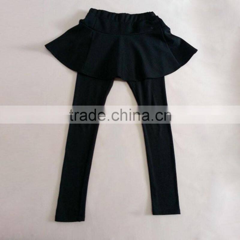 Wholesale OEM soft good quality comfortable children girl pantskirts Leggings with skirt for girls Kids girls leggins
