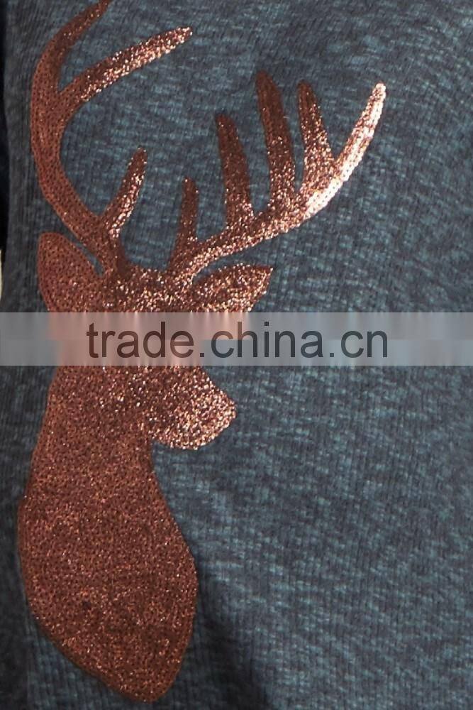 Hot-selling promotional beautiful sequin printing maternity top