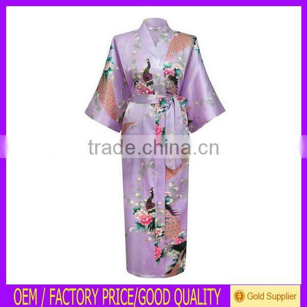 Japanese wedding dresses chinese silk robe ,Satin Night Dress ND008