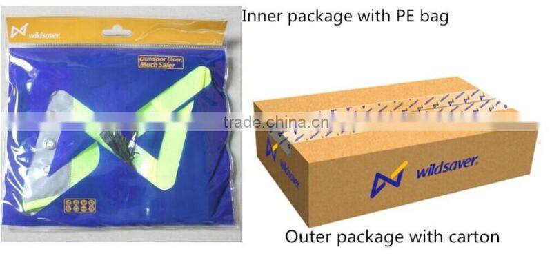 Waterproof reflective Flashing yellow safety vest with pockets